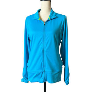 Champion Jacket with Full Zipper in Blue Size Large